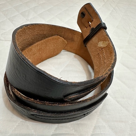 Womens 100% Genuine Leather Belt 30 Western Cowgirl Rodeo Retro Black Buckle main image 11